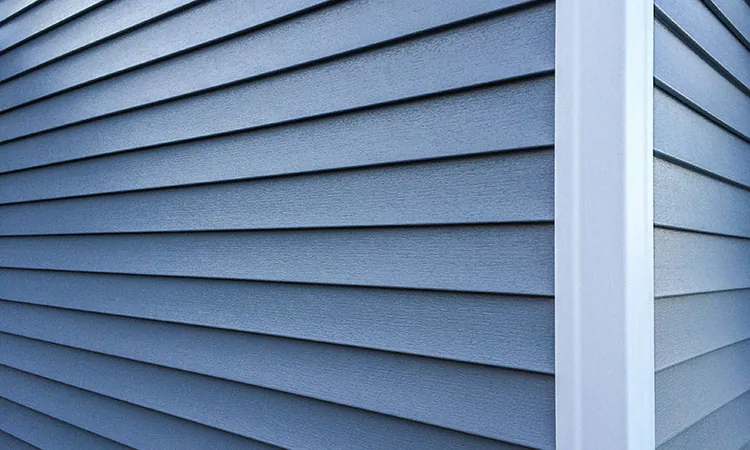 Close-up of lap siding on a building exterior